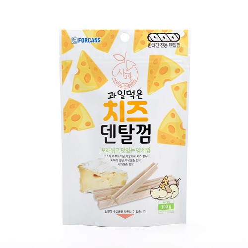 포켄스 치즈덴탈껌(사과)100g