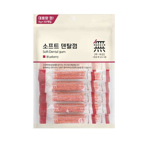 바우와우 無마진 소프트덴탈껌(블루베리)30p