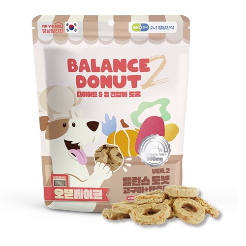 멍냥빌리지 밸런스도넛(고구마&단호박)100g