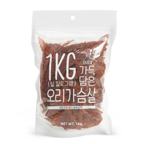 슈퍼츄 가득담은오리가슴살1kg