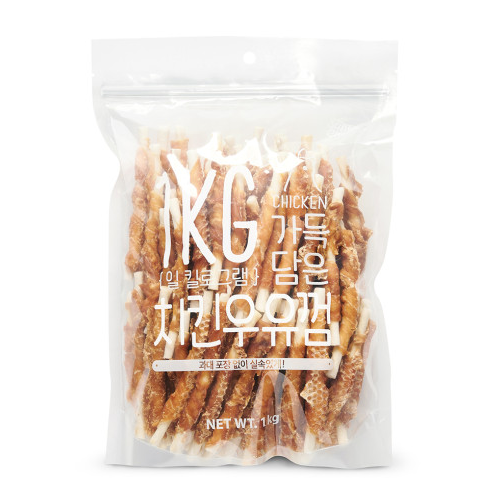 슈퍼츄 가득담은치킨우유껌스틱1kg